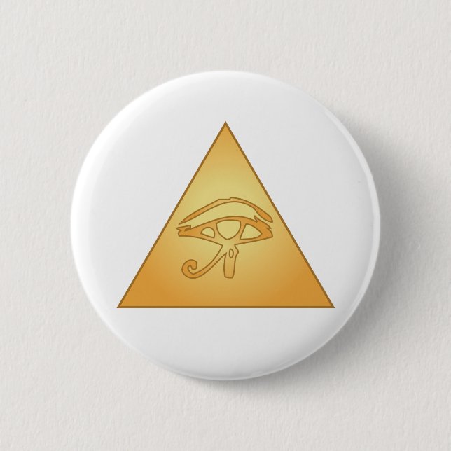 Badge Rond 5 Cm L'OEil de tous / OEil de Horus : (Devant)