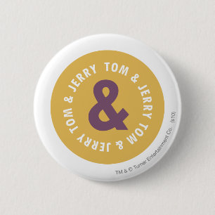 Badge Rond 5 Cm Logo 3 Tom et Jerry Round