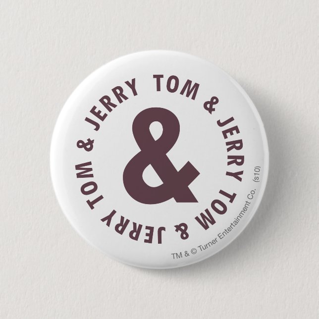 Badge Rond 5 Cm Logo 8 Tom et Jerry Round (Devant)