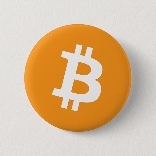 Badge Rond 5 Cm Logo Bitcoin Cryptomonnaie (Devant)