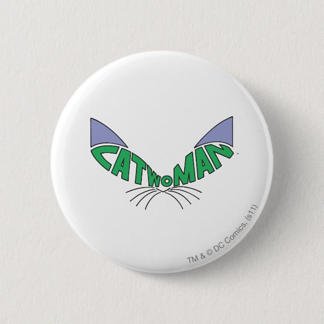 Badge Rond 5 Cm Logo Catwoman Green (Devant)