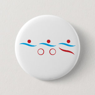 Badge Rond 5 Cm Logo cool moderne Triathlon