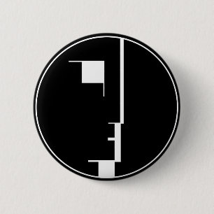 Badge Rond 5 Cm Logo de Bauhaus d'Oskar Schlemmer