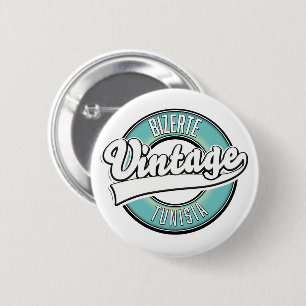 Badge Rond 5 Cm Logo de Bizerte Tunisie style vintage
