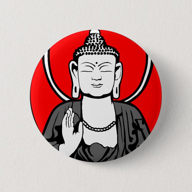 Badge Rond 5 Cm Logo de Bouddha (Devant)