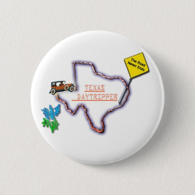 Badge Rond 5 Cm Logo de Daytripper du Bouton-Texas (Devant)