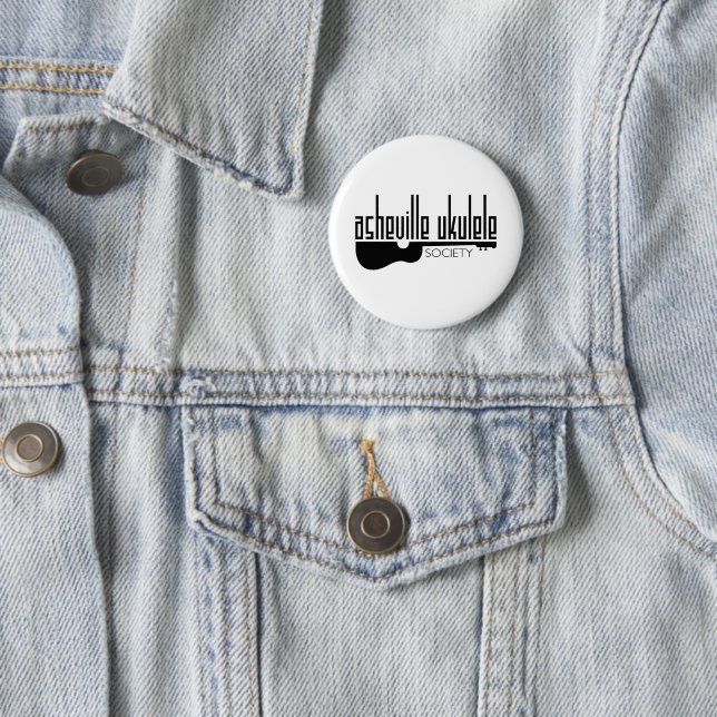 Badge Rond 5 Cm Logo de la société Asheville Ukulele (En situation)