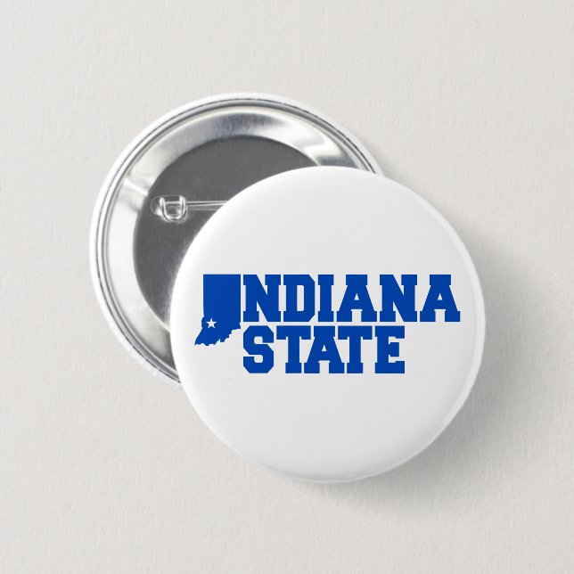 Badge Rond 5 Cm Logo de l'État d'Indiana (Devant & derrière)