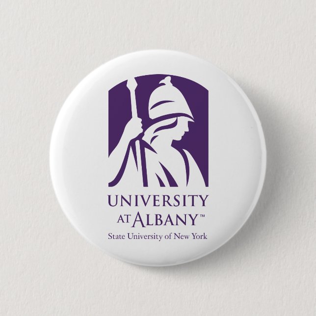 Badge Rond 5 Cm Logo de l'Université d'Albany (Devant)