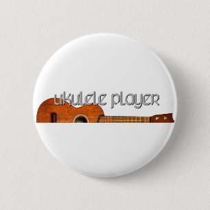 Badge Rond 5 Cm Logo de magazine de joueur d'ukulélé