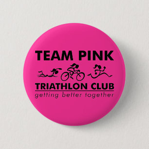 Badge Rond 5 Cm Logo de rectangle de TeamPink