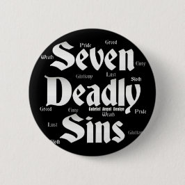 Badge Rond 5 Cm Logo de sept péchés mortels
