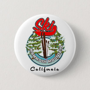 Badge Rond 5 Cm Logo de ski de Mammoth Mountain Californie
