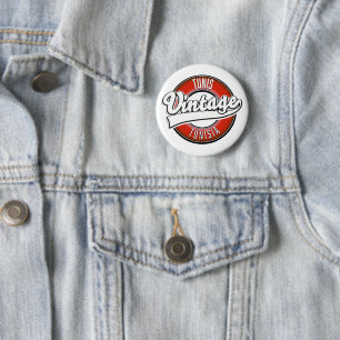 Badge Rond 5 Cm Logo de style vintage Tunis Tunisie