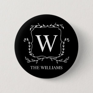 Badge Rond 5 Cm Logo de texte et de monogramme personnalisés