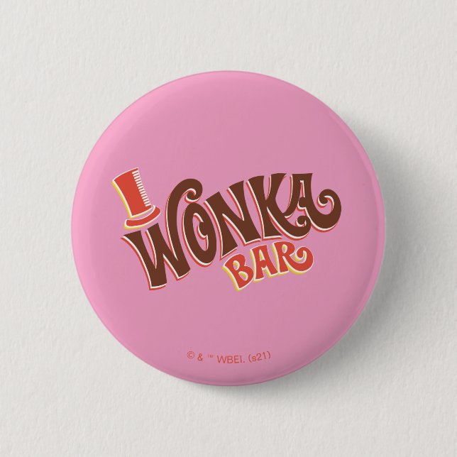 Badge Rond 5 Cm Logo de Wonka Bar (Devant)
