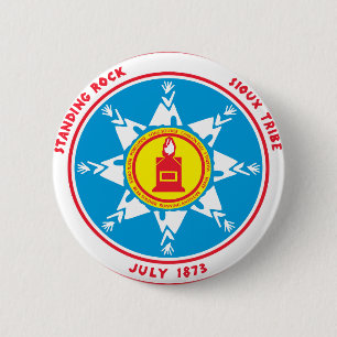 Badge Rond 5 Cm Logo debout de tribu de roche