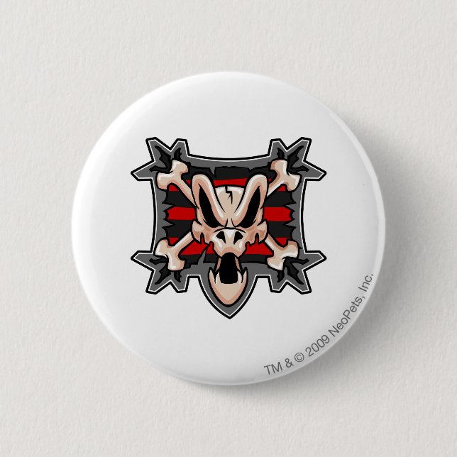 Badge Rond 5 Cm Logo d'île de Krawk d'équipe (Devant)