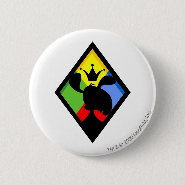 Badge Rond 5 Cm Logo d'île de Roo d'équipe (Devant)