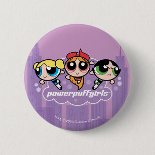 Badge Rond 5 Cm Logo du groupe Powerpuff Girls