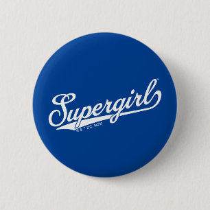 Badge Rond 5 Cm Logo du nom étoilé Supergirl Baseball