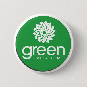 Badge Rond 5 Cm Logo du Parti Vert du Canada