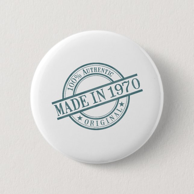 Badge Rond 5 Cm Logo en caoutchouc fabriqué en 1970 (Devant)
