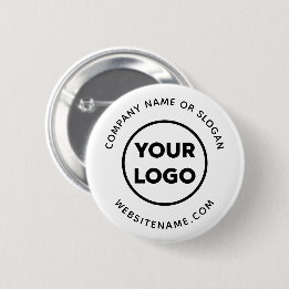 Badge Rond 5 Cm Logo et texte de votre entreprise Swag