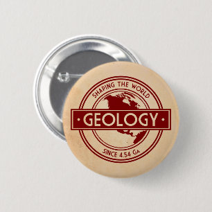 Badge Rond 5 Cm Logo Géologie - Façonner le Monde (Amérique du Nor