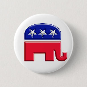 Badge Rond 5 Cm Logo GOP Elephant