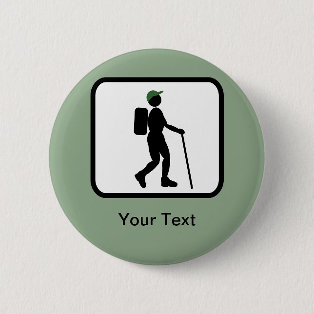 Badge Rond 5 Cm Logo Hiker personnalisable (Devant)