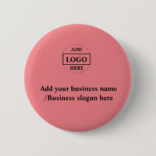 Badge Rond 5 Cm Logo personnalisé simple et élégant ici société