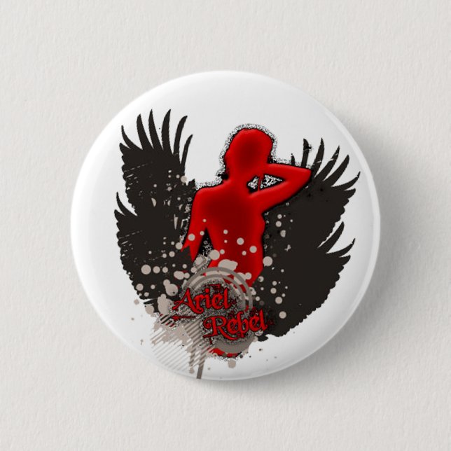 Badge Rond 5 Cm Logo rebelle de vol d'Ariel - bouton (Devant)