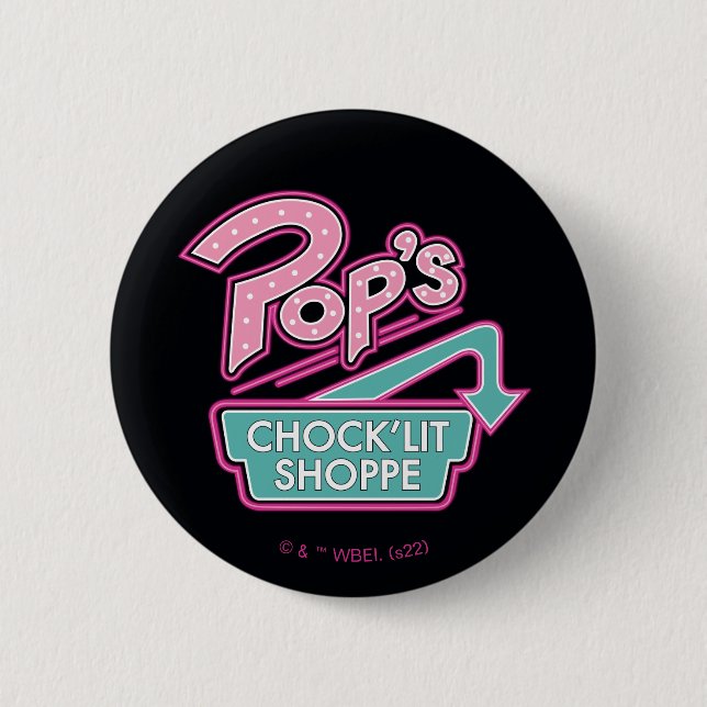 Badge Rond 5 Cm Logo rose du magasin Chock'Lit de Pop (Devant)