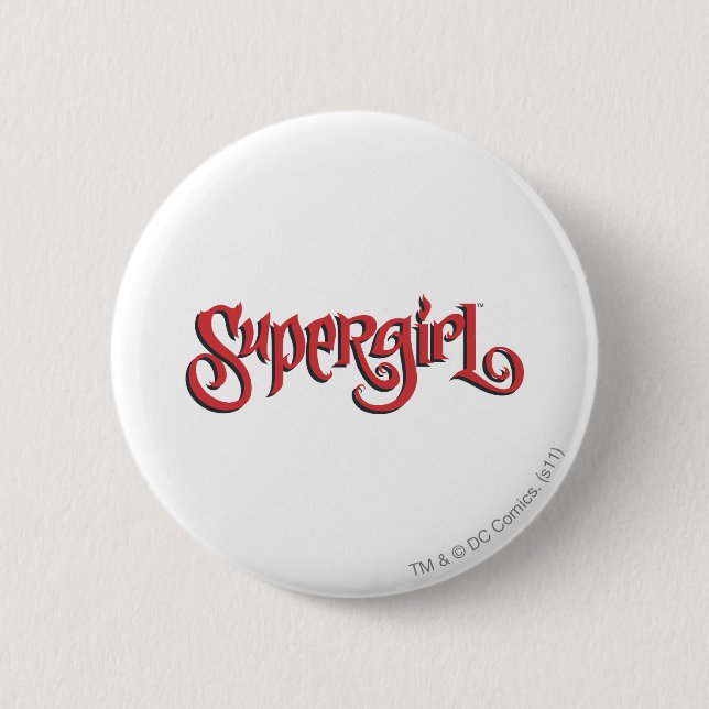 Badge Rond 5 Cm Logo rouge Supergirl (Devant)