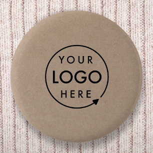 Badge Rond 5 Cm Logo Rustique Kraft Entreprise moderne