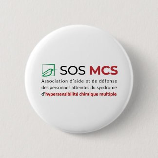 Badge Rond 5 cm Logo SOS MCS + Text Button