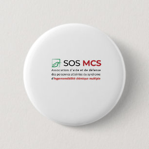 Badge Rond 5 Cm Logo SOS MCS + texte