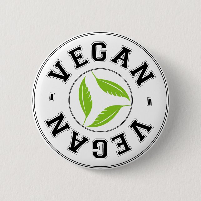 Badge Rond 5 Cm Logo sportif végétalien (Devant)