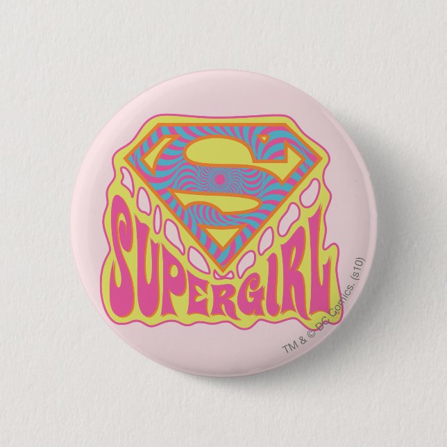 Badge Rond 5 Cm Logo Super Supergirl (Devant)