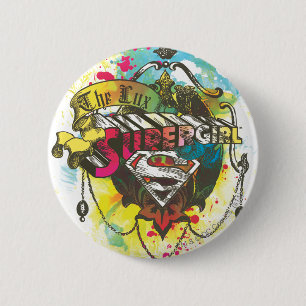 Badge Rond 5 Cm Logo Supergirl Le Lux