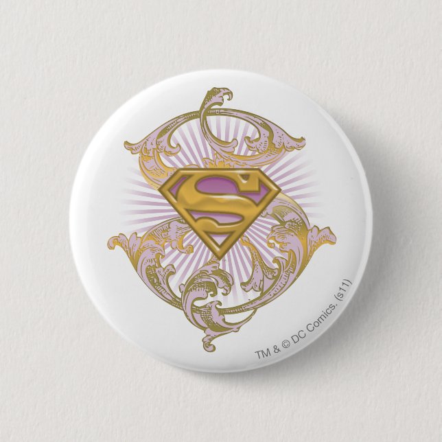 Badge Rond 5 Cm Logo Supergirl Starbust (Devant)