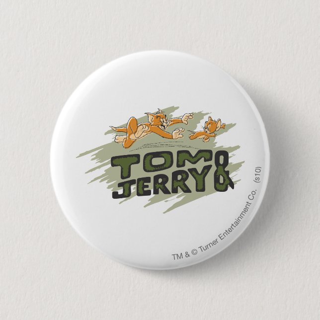 Badge Rond 5 Cm Logo Tom et Jerry Chase (Devant)