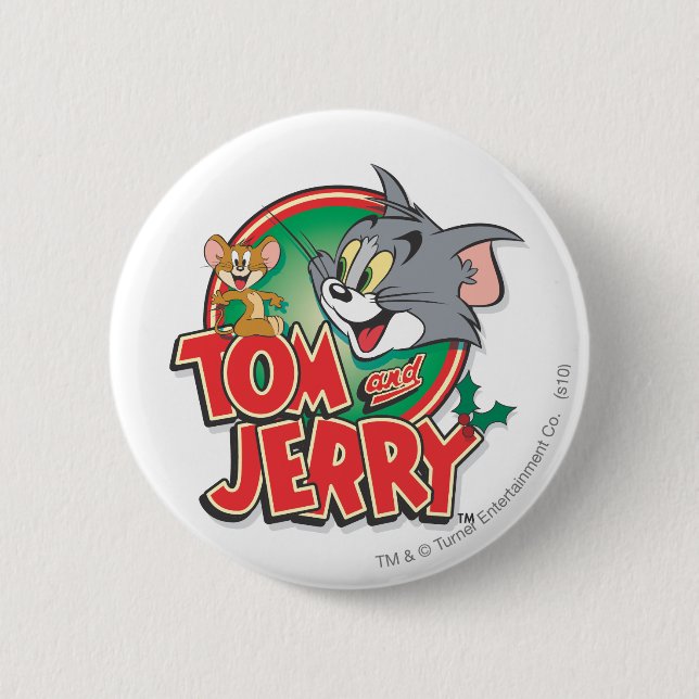 Badge Rond 5 Cm Logo Tom et Jerry Classic (Devant)
