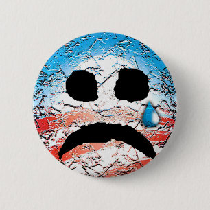 Badge Rond 5 Cm Logo triste d'Obama de visage