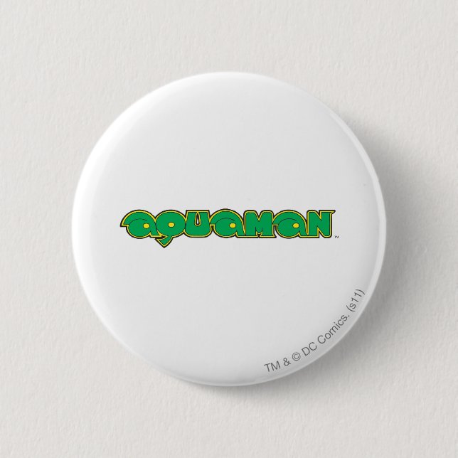 Badge Rond 5 Cm Logo vert Aquaman (Devant)