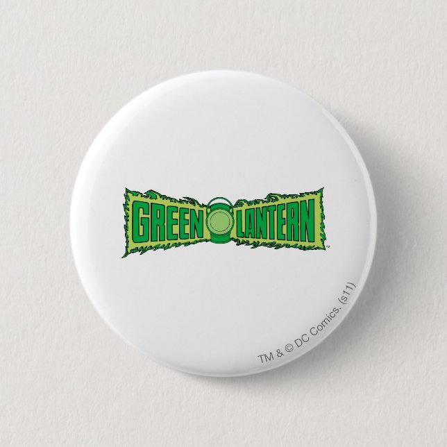 Badge Rond 5 Cm Logo vert de lanterne avec la lanterne (Devant)
