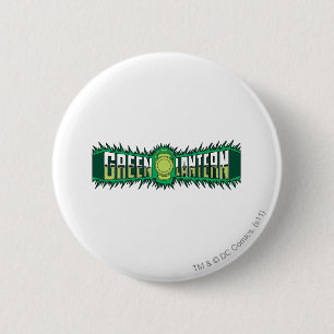 Badge Rond 5 Cm Logo vert de lanterne - flammes vertes
