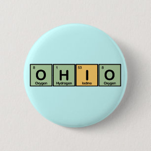 Badge Rond 5 Cm L'Ohio a fait des éléments