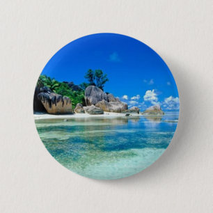 BADGE ROND 5 CM LOIN AU PARADIS